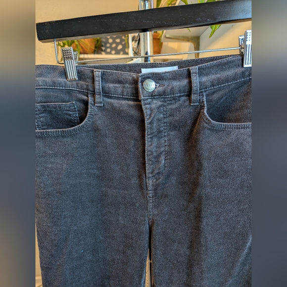 Set of Two Loft Skinny Tapered Leg Corduroy Pants; Brown and Olive - Sz. 28 - Picture 3 of 15